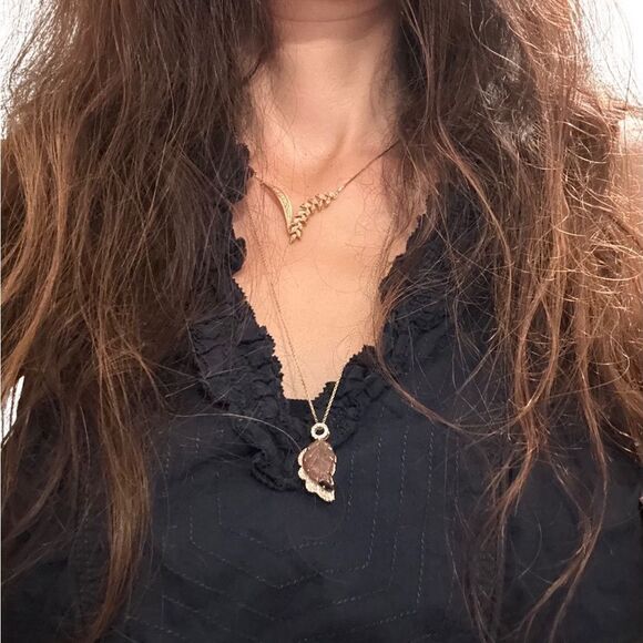 14K Gold Tourmaline Topaz pedant - Picture 5 of 6